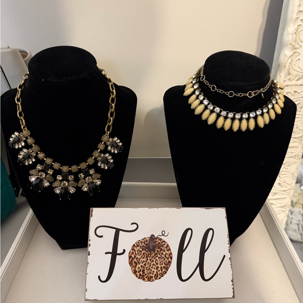J.Crew Ivory & Crystal Statement Necklace - Picture 3 of 3